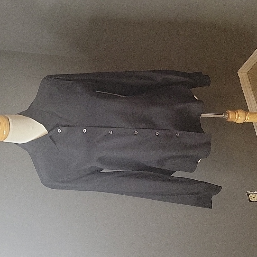 Babaton Black Button-Up Silk Blouse